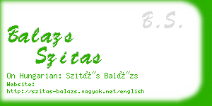 balazs szitas business card